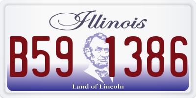 IL license plate B591386