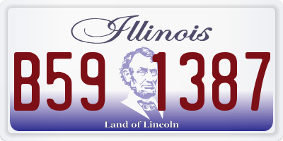 IL license plate B591387