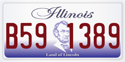 IL license plate B591389