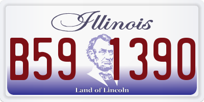 IL license plate B591390