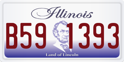 IL license plate B591393