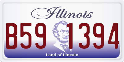 IL license plate B591394