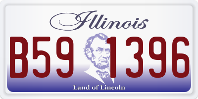 IL license plate B591396