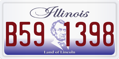 IL license plate B591398