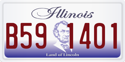 IL license plate B591401