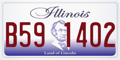 IL license plate B591402