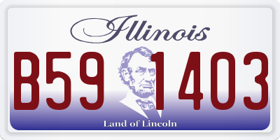 IL license plate B591403