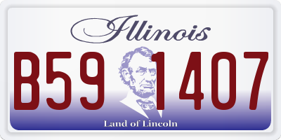 IL license plate B591407