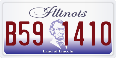 IL license plate B591410