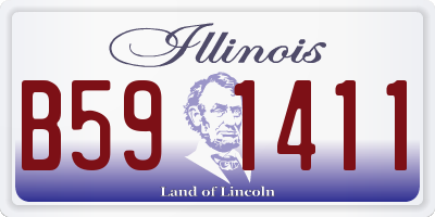 IL license plate B591411