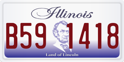 IL license plate B591418