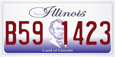 IL license plate B591423