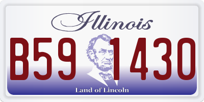 IL license plate B591430