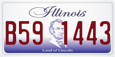 IL license plate B591443