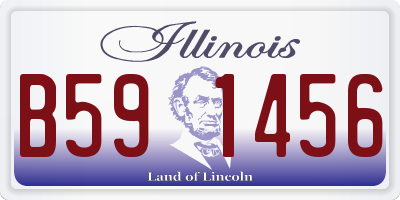 IL license plate B591456
