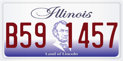 IL license plate B591457