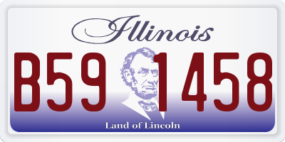 IL license plate B591458