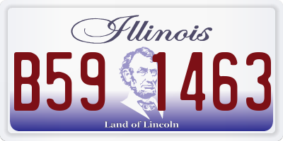 IL license plate B591463