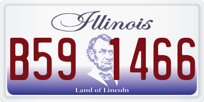 IL license plate B591466