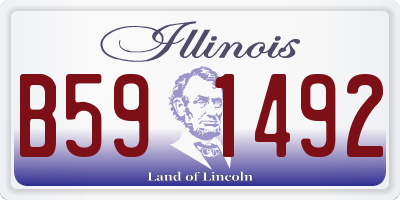 IL license plate B591492