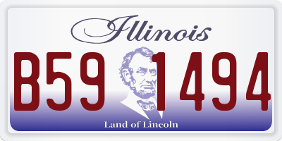 IL license plate B591494