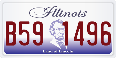 IL license plate B591496