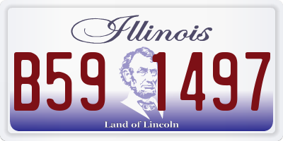 IL license plate B591497