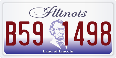 IL license plate B591498