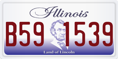 IL license plate B591539