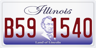 IL license plate B591540