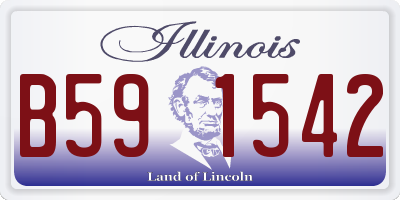 IL license plate B591542