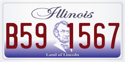 IL license plate B591567
