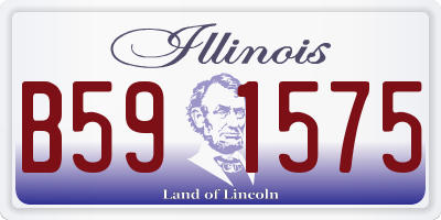 IL license plate B591575