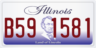 IL license plate B591581