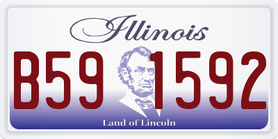 IL license plate B591592