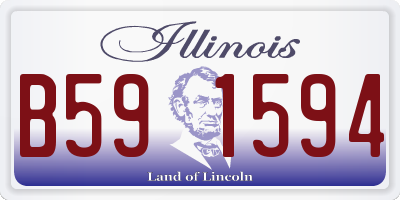 IL license plate B591594
