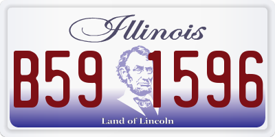 IL license plate B591596