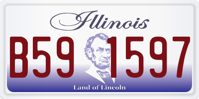 IL license plate B591597