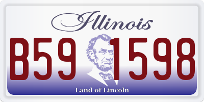 IL license plate B591598