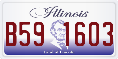 IL license plate B591603