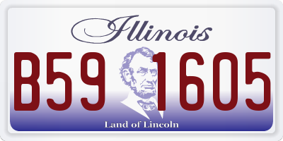 IL license plate B591605