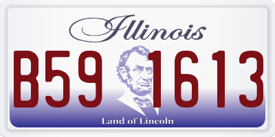 IL license plate B591613