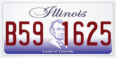IL license plate B591625