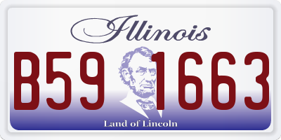 IL license plate B591663