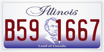 IL license plate B591667