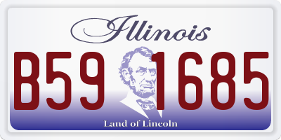 IL license plate B591685
