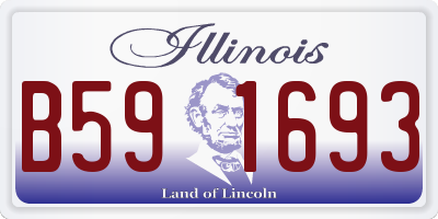 IL license plate B591693