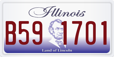 IL license plate B591701