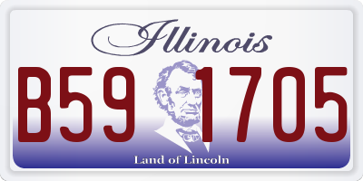 IL license plate B591705