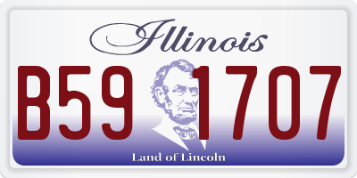 IL license plate B591707